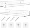 Acrylic Floating Shelves, 2Pcs, Clear, 14.96x1.81x1.77 inch, Wall Mounted Shelves, Self Adhesive Bathroom Shelving for Wall No Drilling, Bookshelf Display Shelf for Picture, Funko Pop Figure Display