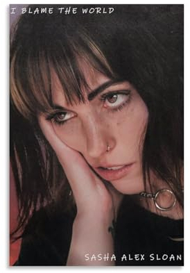 Sasha Sloan Poster, Album, Poster, Leinwand, Wandkunst, dekorative Wohnkultur, Gemälde für Wohnzimmer, Schlafzimmer, 20 x 30 cm, ungerahmt, Stil 2