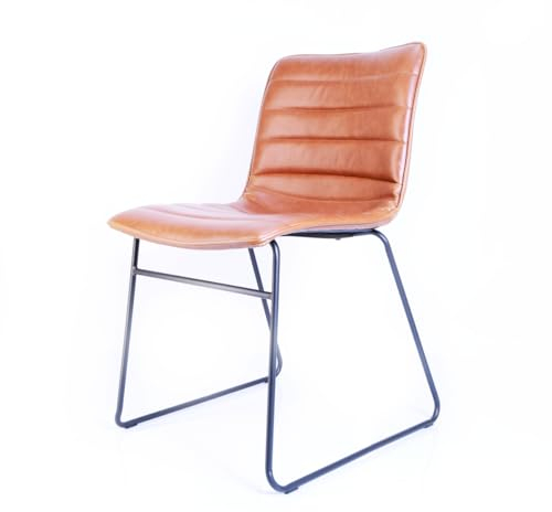 Sam Esszimmerstuhl - Cognac - PU-Leder
