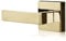 XFORT Quad Passage Knob Set Polished Brass, Door Knob for Internal Wooden Doors, Complete Set with Tubular Latch