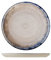 H&H, Artisanal, Set 12 Piatti Piani, in Stoneware, Blu cm 27