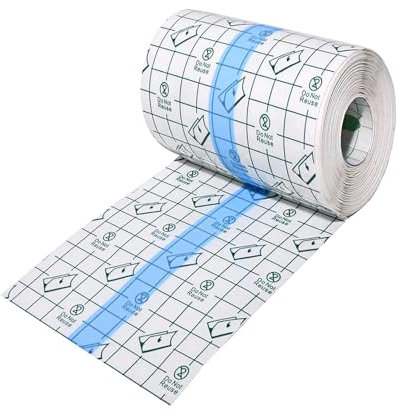 Fixierpflaster Wasserdicht Transparent Bandage,10M x 5cm Tattoo Folie Heilung,Medizinisches Klebeband,Wasserdichtes Pflaster Verband für Hautschutz beim Duschen, Sport & Heilung (5cm*10m)