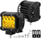 BIHEE Phare de Travail 2 pcs 12V 120W 1200LM Projecteur LED Lampe de Travail 10cm 6000K Lumière Jaune Barre Led Pour Voiture Camion Tracteur Quad Véhicule Bateau