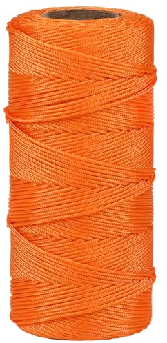 Orange 328 Feet Bricklaying Line, Braided Brick Builders Line Strong String Line for Building, Gardening, Marking and DIY Projects