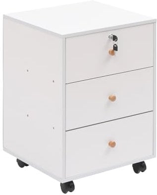 Small Mobile File Cabinet, Home Office Under Desk Drawers, File Storage Unit, Office Pedestal, Under Desk Unit, Small Bedside Drawers Cabinet on Casters