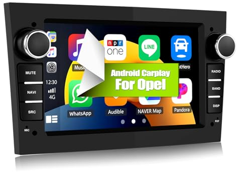 CAMECHO [2+64G] Android 13 Autoradio für Opel Corsa d/Astra h/Zafira b/Meriva mit Carplay/Android Auto/Mirrorlink,7 Zoll Kapazitive Touchscreen Unterstützt WiFi GPS FM Bluetooth EQ