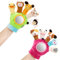 Spielhandschuh Baby Fingerpuppen Handpuppen Plüschtier zum Greifen und Geräusche Erzeugen, 2 Stück Plüsch Tier Fingerspielzeug Geschenke für Jungen und Mädchen ab 1 Jahr