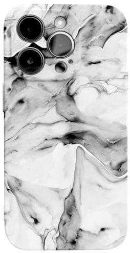 Berkin Arts Compatible with iPhone 14 Pro Case Clear Cover Cloisonnism Gray Marble Futurism Marble Background Purism