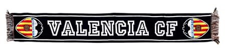 Valencia CF | Bufanda Negra Letras Blancas