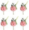 6 Stück Hochzeit Braut Blumen Anstecker, Rose Blumen Anstecker, Hochzeitsanstecker der Männer, Hochzeitsbrosche, Hochzeit Rose Blumen Anstecker, für Party Prom Männer Anzug Dekoration (Rosa)