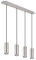 GLOBO Hängeleuchte Pendelleuchte Esszimmerlampe silber 4-flammig Deckenleuchte hängend, Metall, 4x GU10 Fassungen, LxBxH 75x9x150 cm