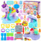 TNOMSNO Knete Zubehör Kitchen Creations, 59 Stück Knete Zubehör mit 12 Dosen Knetmasse, DIY 3 in 1 Knete Set mit Knete Eismaschine Hamburgermaschine