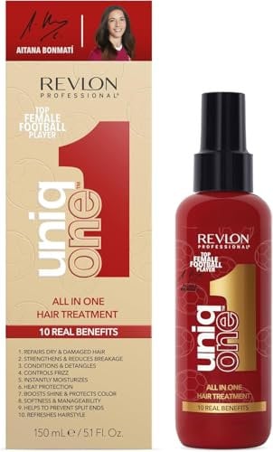 REVLON PROFESSIONAL UniqOne All in One Edición Limitada Aitana Bonmatí, Protector Térmico Pelo, Hidratación Profunda Cabello, Tratamiento en Spray sin Aclarado, Desenredante Pelo Mujer, 150 ml