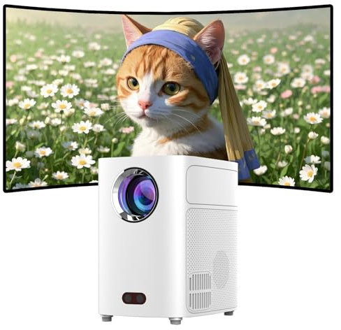 VenirCool Q2 Standard Mini Projector with WiFi and Bluetooth, Portable Proyector Electronics for Home Theater, 4K Smart Projector, Phone and TV Compatibility Movie and Gaming Projector for Kids Gift