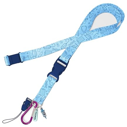 Nurse is Love - Schlüsselband Krankenschwester, Lanyards Zum Umhängen Schere, Umhängeband Schlüssel, Ausweishalter - mit Clip Und Karabiner, Schönes Kartenhalter Nurse Accessories