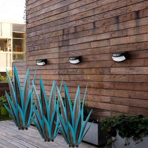 Große Tequila-Skulptur, rustikale Metall-Agave, Gartenkunst, handbemalte Agave, Gartenhof-Statue, Gartenpfähle, Outdoor-Rasen-Ornamente, Stäbe für Garten, Terrasse, Dekoration