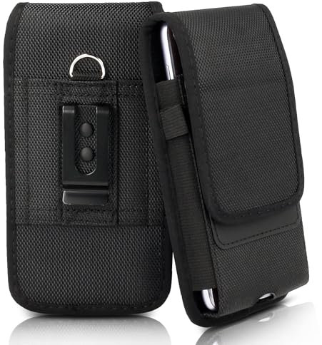 XiRRiX Handytasche Gürtel - Smartphone Tasche Gürteltasche Herren - kompatibel mit iPhone 16 15 14 13 12 Pro Max Plus, Samsung Galaxy S26 S25 S24 S23 S22 FE Plus Ultra - Handy Holster in schwarz
