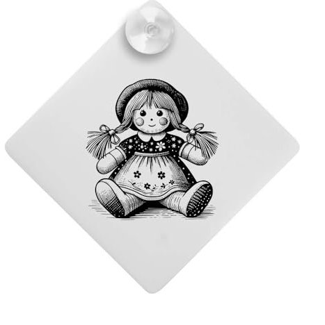 'Cute Rag Doll' Suction Cup Car Window Sign (CG00030281)