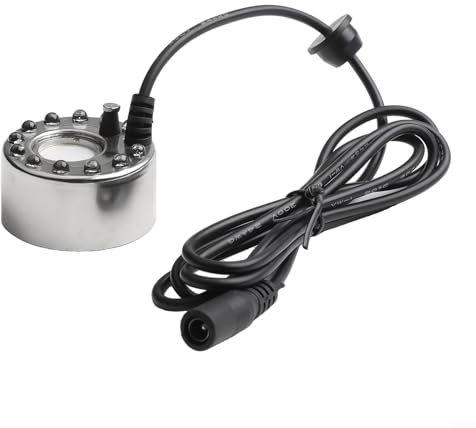 Mist Maker, DC 24 V Wasserteich, Brunnennebel mit hoher Zerstäubung, Zerstäuber, Luftbefeuchter für Steingarten, Aquarien, Vasen, Vogeltränke, Deko