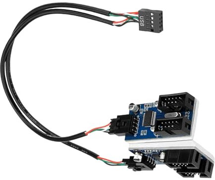 Limtula 9pin USB Splitter Motherboards USB 9Pin Expansion Risolve Problema Porta Insufficiente per Utenti Desktop Soluzione Office