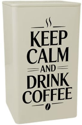 speecheese Dose 900ml Keep Calm and Drink Coffee Lustige KaffeeDose | für stilvolle Aufbewahrung