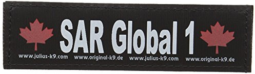Interchangeable Patches, 1 pair, Canadian Flag SAR Global 1 Canadian Flag, Size: Small, Black