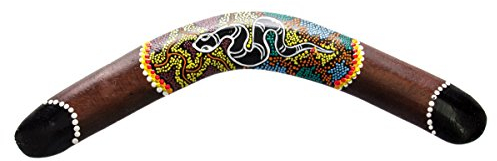 Ciffre 40cm Bumerang Bummerang Boomerang Deko Schlange Fair Trade Handbemalt Australien