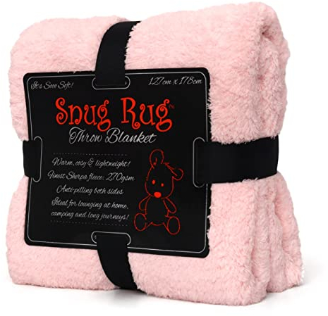 Snug Rug Coperta in pile Sherpa, edizione speciale, 127 x 178 cm, colore: rosa quarzo