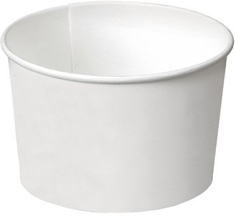 PZ 250 COPPETTA BIANCA CC 80 PER GELATO IN CARTA WHITE CUPS PAPER FORMATO PICCOLO