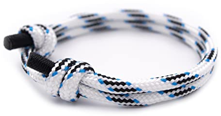 White Stylish Nautical Rope Cord Handmade Bracelet for Men, Women.