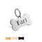 Hundemarke mit Gravur Edelstahl Haustiere ID Tag Personalisiert Knochen Adressanhänger(Silber,L)