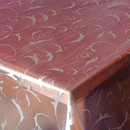 d-c-fix Transparente Folie 0,2mm Barock Paradiso Breite & Länge wählbar abwaschbare Tischdecke Eckig 120 x 160 cm
