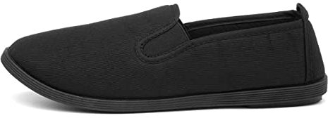 Red Fish Bamba Womens Black Slip On Canvas Shoe - Size 7 UK - Black