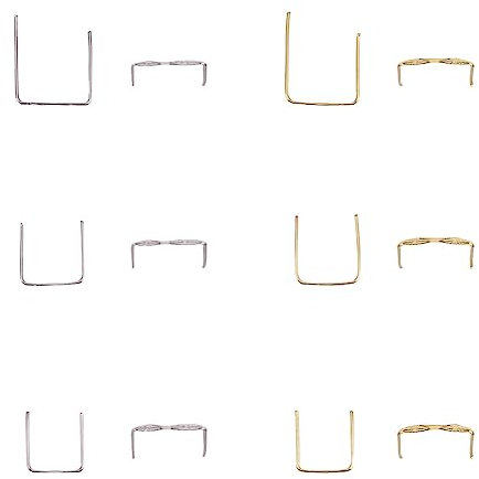 PH PandaHall 300 Pezzi 3 Dimensioni Lampadario in Ottone Connettori Clip Perni in Metallo per Fissaggio Parti di Cristalli Parti di Ricambio per lampadari