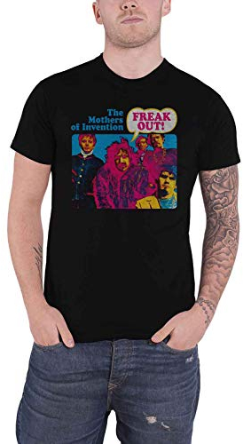 Frank Zappa T Shirt Freak out Mothers of Invention Logo Nuovo Ufficiale Uomo Size XL