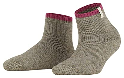FALKE Damen Socken Cosy Plush W Sso Alpakawolle gemustert 1 Paar, Braun Nut Melange 4770, 39-42