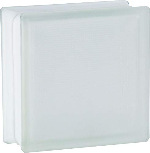 Design Glasbaustein Samba klar zweiseitig satiniert 19 x 19 x 8 cm - 5 Stück