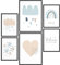 Papierschmiede® Bilder Kinderzimmer Kids Mood Poster Set Welcome Little Boy, Kinderzimmer Bilder Babyzimmer Deko, 2x DIN A3 und 4x DIN A4, Blau Jungen Geburt Geschenk - Kinderposter ohne Rahmen
