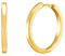 Ohrringe Silber 925. Basic Creolen Gold groß oder klein. Schmuck Damen vergoldet mit 18 Karat (Silber und Gold) für Frauen und Mädchen. Durchmesser der Hoops 12,5 oder 20mm. (Gold groß)
