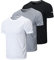 HUAKANG 3er Pack Sport Tshirts Herren Funktionsshirt Sportshirt Schnelltrocknend Atmungsaktiv Sport Shirt Männer Laufshirt Kurzarm Trainingsshirt Herren(520-Black Gray White-2XL)