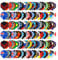 Runmeihe Standard Dart Flights 50 Sets Random 30 Sets, 90 Pcs Durable PET and Laser Replacement Feather Tail Wing, Perfect Accessories Equipment Supplies for Dart Games