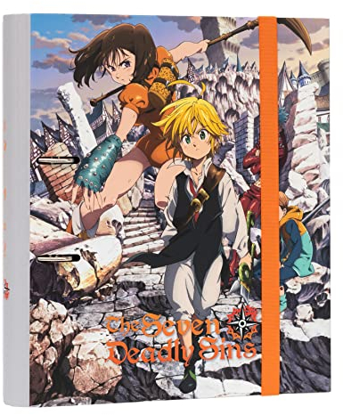 Grupo Erik Ringordner A4 Schmal 2 Ringe Seven Deadly Sins Manga - Aktenordner 2 Ringe - Ringbuch A4 Ringbuch A4 Aktenordner A4 Büro Zubehör Schul Zubehör