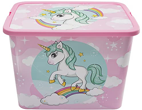 Stor Unicorn Storage Click Box with Attractive Designs,23 Litres