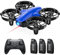 Tomzon A24 Mini Drone per Bambini, Telecomandato con 3 Batterie 24 Min di Volo, Battle Giocattolo per Principianti, Quadricottero con 360° Protezione, Modalità Lancio/3D Flip/Rotazione, Blu