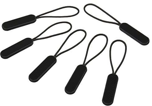 PATIKIL 10Pack Reißverschluss Züge Ersatz Erweiterungskabel Handgriff Befestigung Label Etikett Erweiterung Fixierung Abzieher für Gepäck Rucksäcke Jacken Schwarz