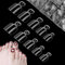 500 Pcs Transparents Faux Ongles Pieds, 10 Tailles Faux Ongles et Capsules, false nail manucure Salon Décor, DIY Mode orteils avec Boîte, Orteil Artificiel Français à Couverture.