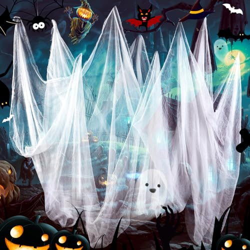 Wzone Halloween Gruselige mit Fälschung Blut Tuch – 215 x 500 cm(84 x 197 in) XXL Gruseltuch, Blutiges Gazetuch für Gothic-Party, Spukhaus & Halloween-Dekoration