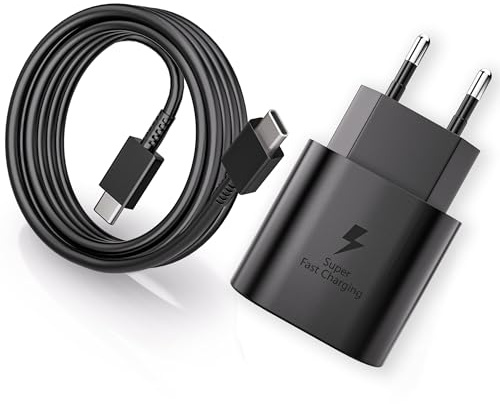 Cargador USB C de 25W, Cargador Súper Rápido con Cable 2M para Samsung Galaxy A57 A56 A55 A54 A53 A34 A33 A14 A13 S26 S25 S24 S23 S22 S21 S20 Ultra/FE/S10/ Z Flip 7 Z Fold 7, Movil Carga Rapida