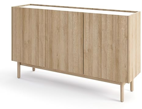 Wohnzimmermöbel Boho 144/83 cm, Wohnzimmerkommode, Wohnzimmermöbel, Anrichte mit Füßen, rustikaler Stil, Eiche