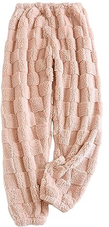 LKRSEEF Ample Bas De Pyjama Femme Pilou Pilou Hiver Chic Jogging Élastique Flanelle Polaire Pantalon Pyjama Intérieur Chaud Pantalon Polaire Molleton Fille Vêtements De Nuit Surdimensionné